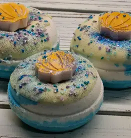 Handmade Natural Beauty Bath Bomb Donuts: Ocean Water
