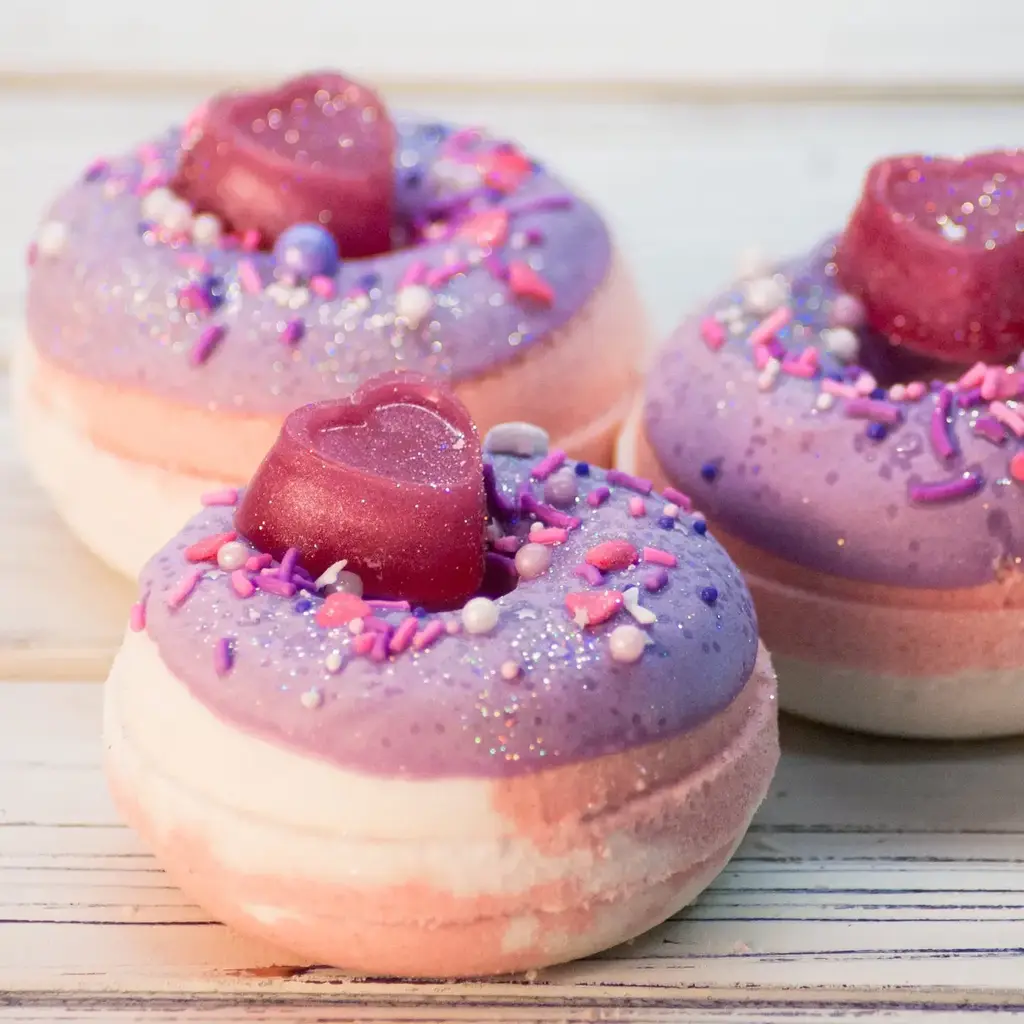 Handmade Natural Beauty Bath Bomb Donuts: Sweet Romance
