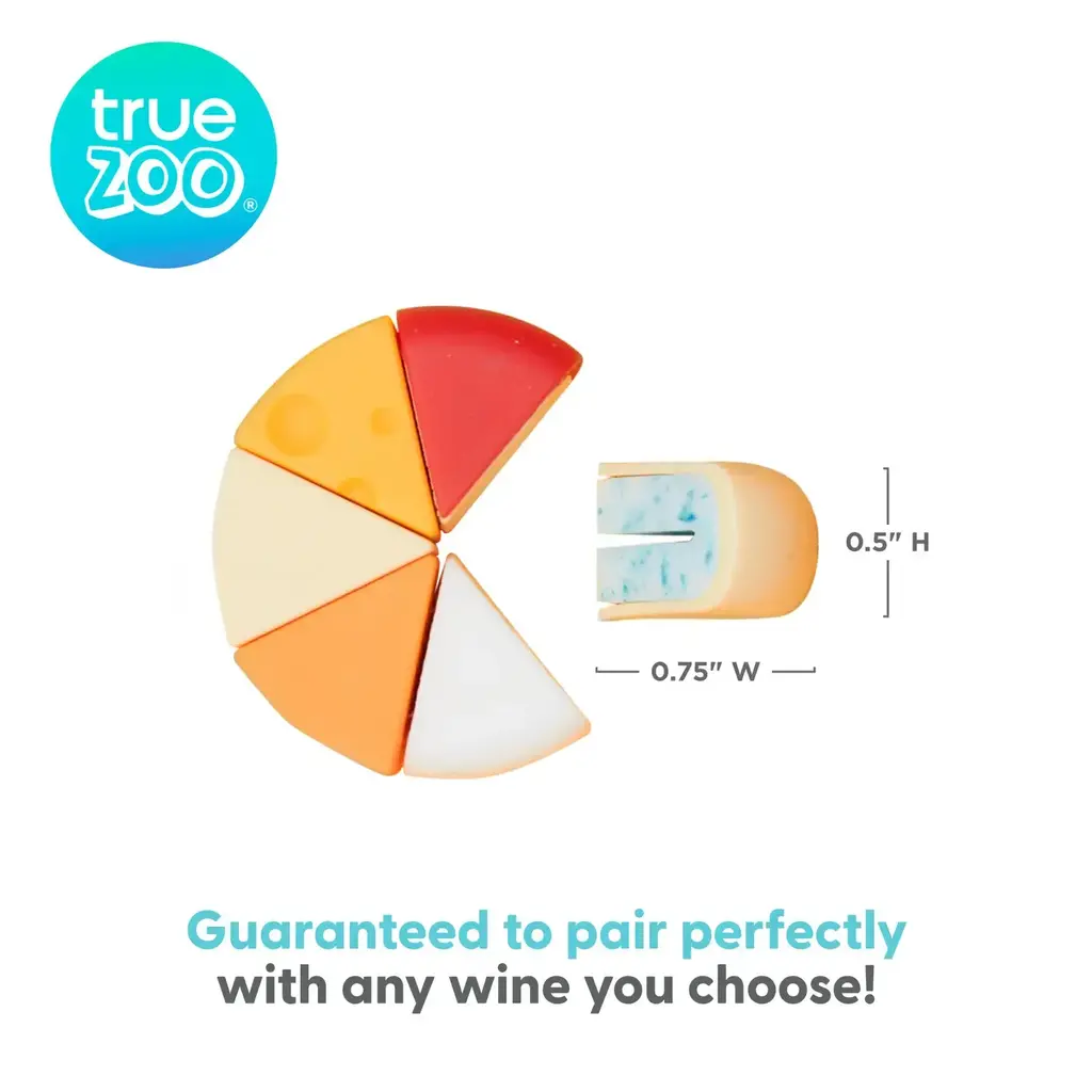 Twine Truezoo Cheese Please Silicone Glass Markers Set of 6