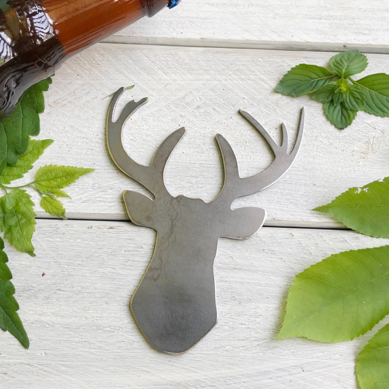BE Creations & Designs Recycled Steel Deer Bottle Opener