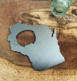 BE Creations & Designs Recycled Steel Wisconsin Bottle Opener