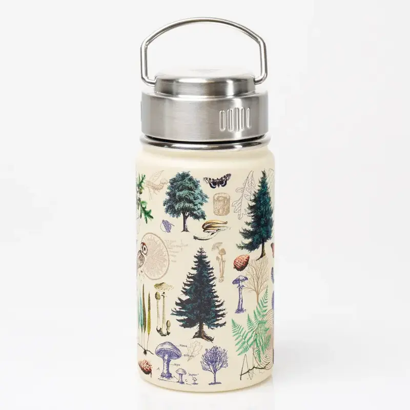 Cognitive Surplus 12 oz. Stainless Steel Vacuum Flask - Woodland Forest