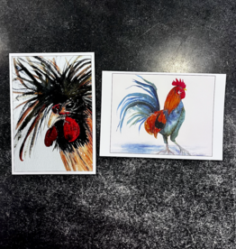 Amy Beidleman Chickens and Roosters Greeting Card Set - (Set of 12)