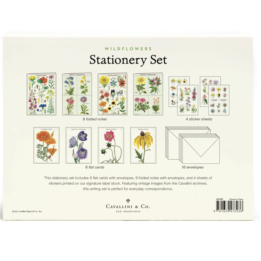Cavallini Wildflowers Stationery Set