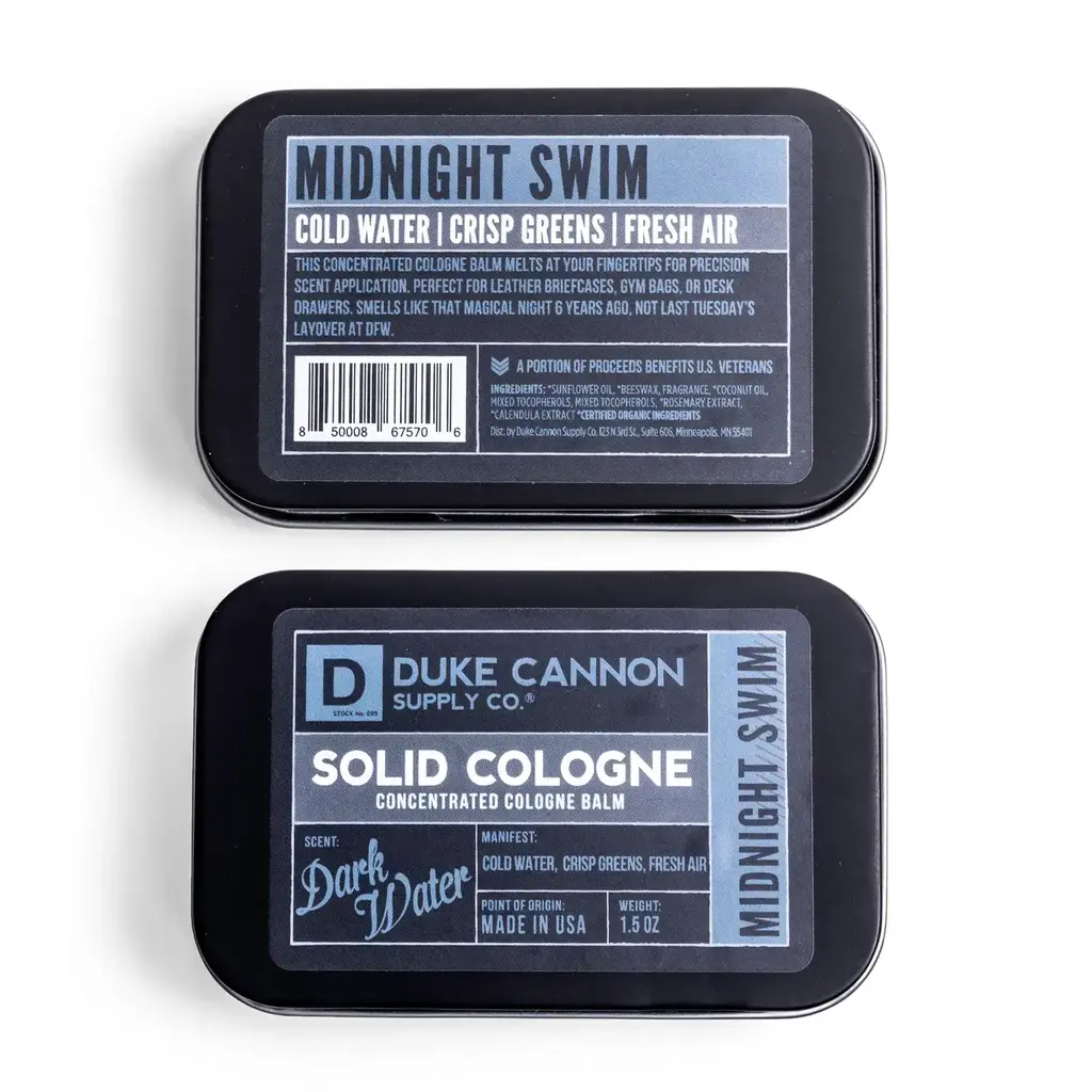 Duke Cannon Supply Co. Solid Cologne - Midnight Swim