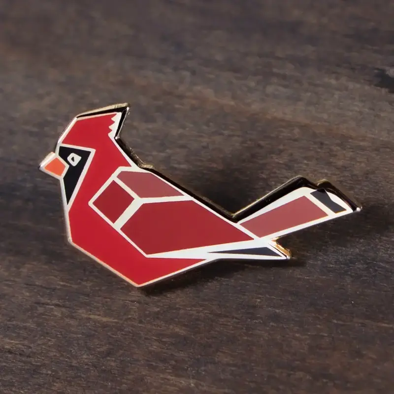 Prairi Lu Studio Cardinal Enamel Pin