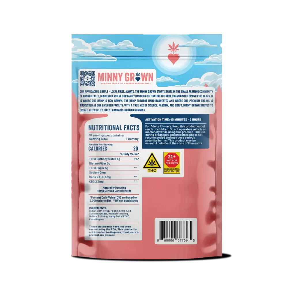 Minny Grown Gummies - Peach-of-a-Day