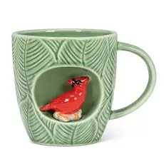 Abbott Leafy Mug with Cardinal