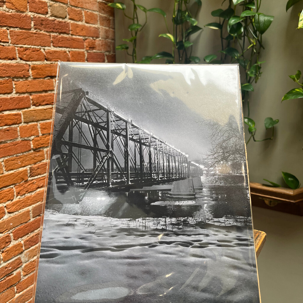 11 x 14 Snowy Phoenix Park Bridge and River at Night Print