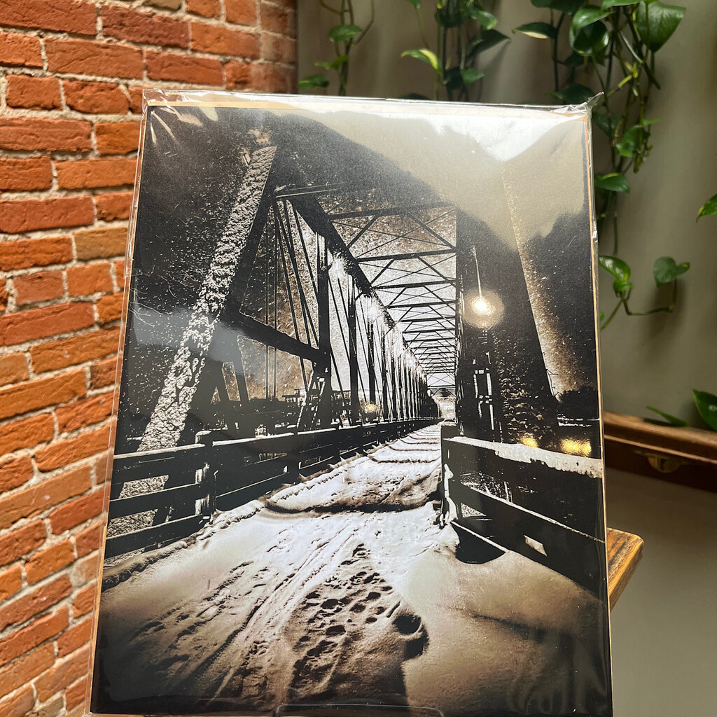 11 x 14 Snowy Phoenix Park Bridge at Night Print