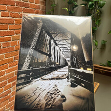 11 x 14 Snowy Phoenix Park Bridge at Night Print