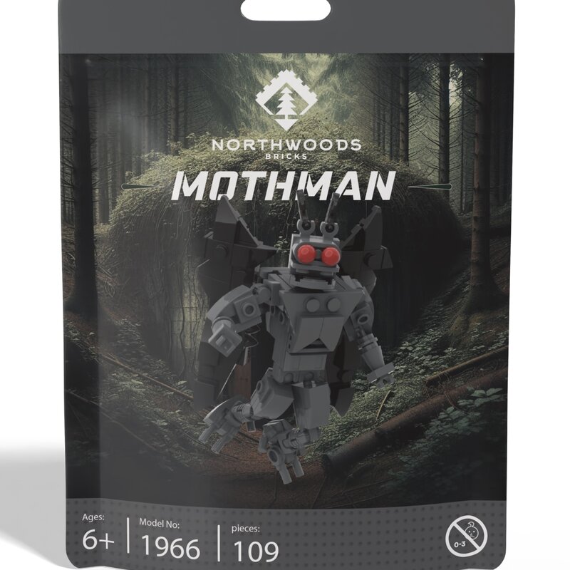 Northwoods Bricks Mini Mothman 109pc Brick Set