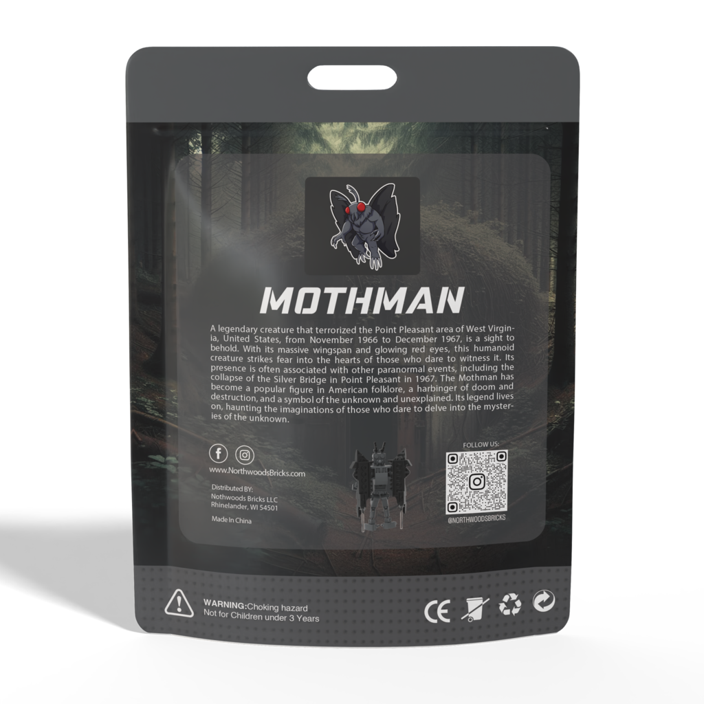 Northwoods Bricks Mini Mothman 109pc Brick Set