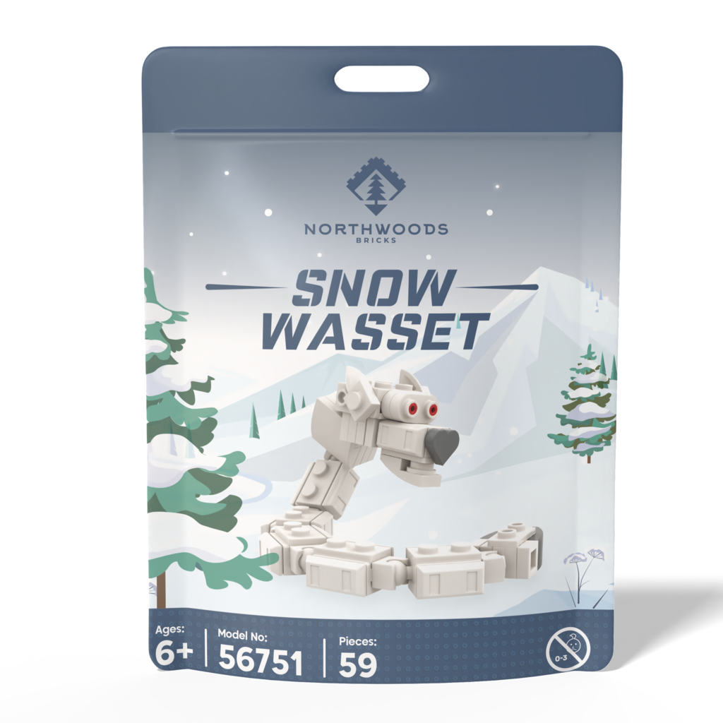 Northwoods Bricks Snow Wasset 59pc Brick Set