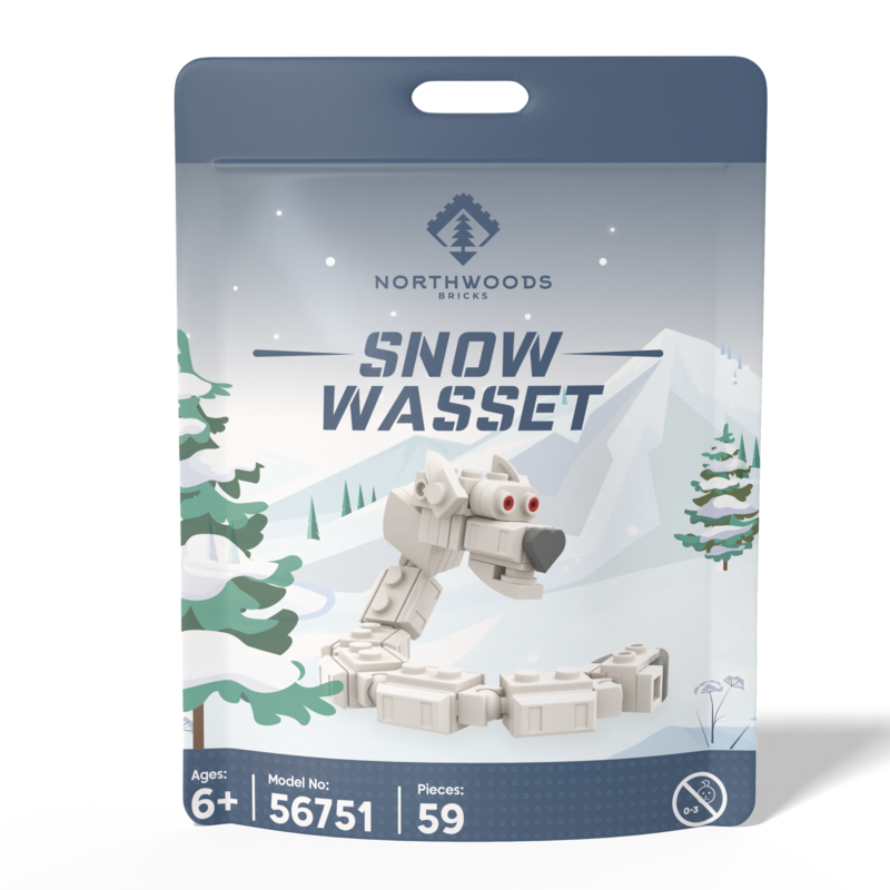Northwoods Bricks Snow Wasset 59pc Brick Set