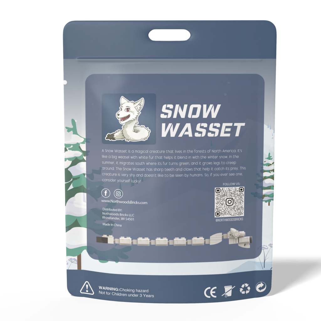 Northwoods Bricks Snow Wasset 59pc Brick Set