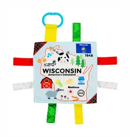 Baby Jack & Co. Wisconsin State Baby Crinkle Tag Square 8"x 8" Toy