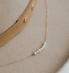 Hello Adorn Jewelry Hello Adorn  - Pearl Linked Necklace: 14kt Gold Fill