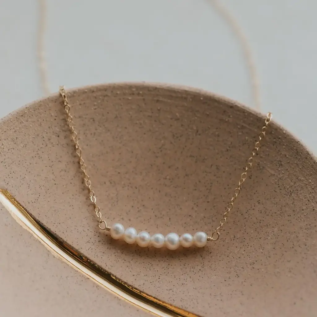 Hello Adorn Jewelry Hello Adorn  - Pearl Linked Necklace: 14kt Gold Fill