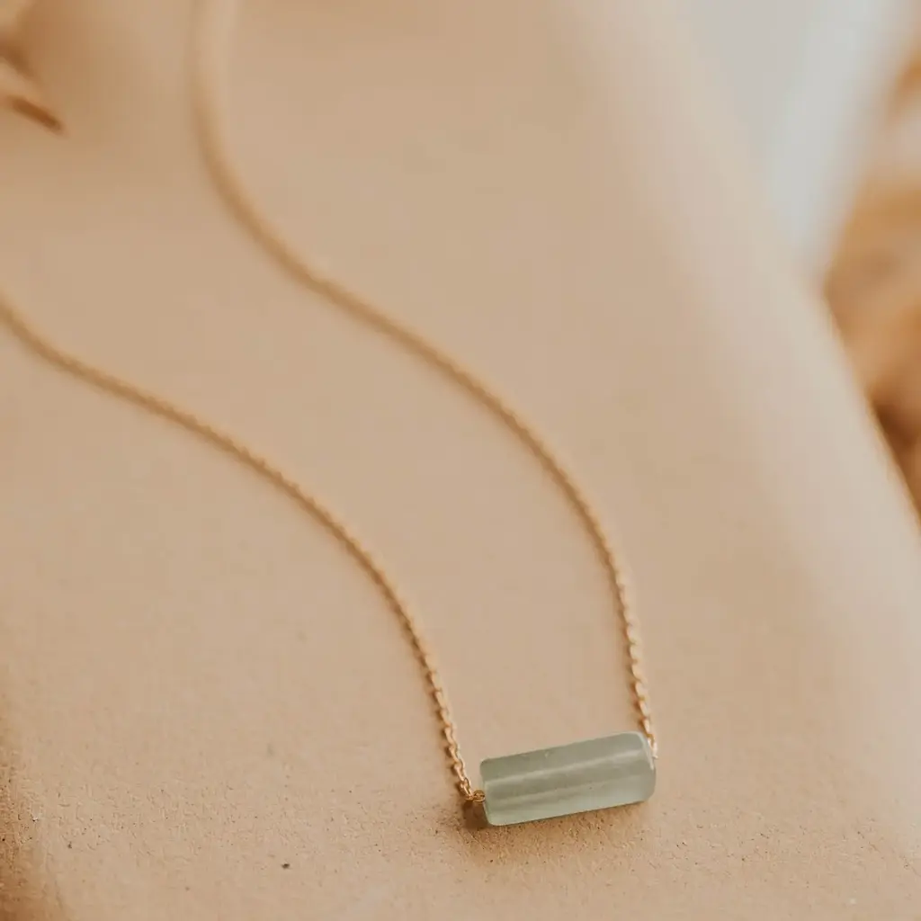 Hello Adorn Jewelry Hello Adorn - Seafoam Gemma Necklace - Gold