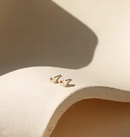 Token (Faire) Mother of Pearl Flower Studs - 14k Gold