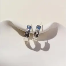 Token (Faire) Starry Night Huggies - Sterling Silver