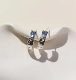 Token (Faire) Starry Night Huggies - Sterling Silver