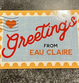 Rock Scissor Paper Greetings From Eau Claire Stamp - Postcard