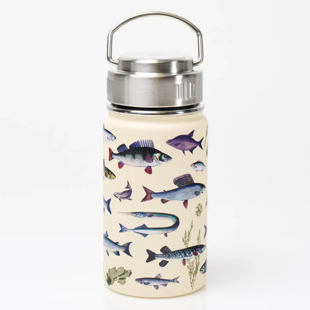 Cognitive Surplus 12 oz. Stainless Steel Vacuum Flask - Freshwater Fish