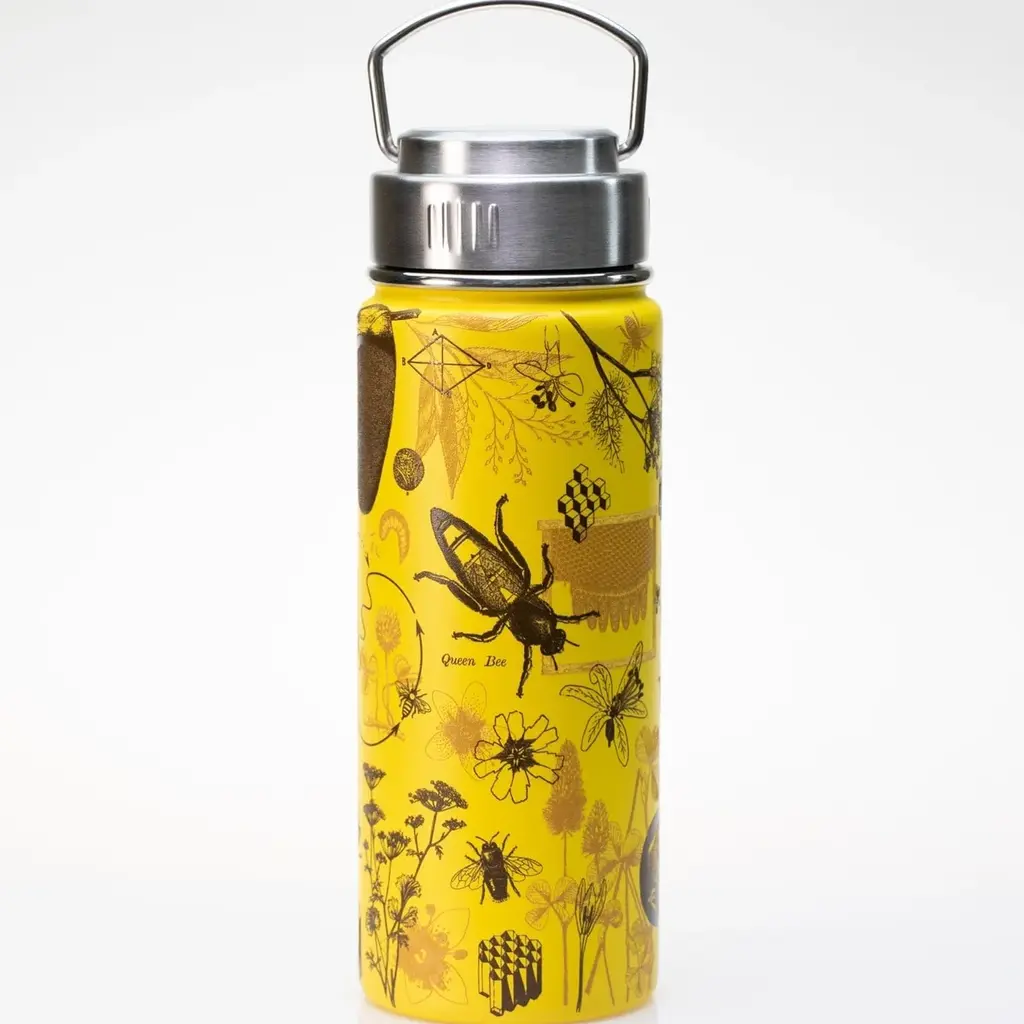 Cognitive Surplus 18 oz. Stainless Steel Vacuum Flask - Honey Bee