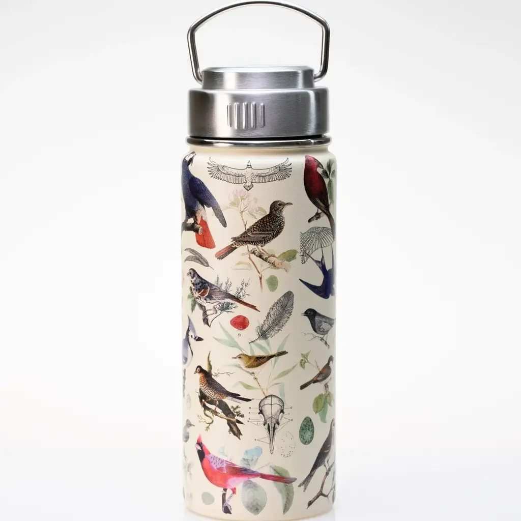 Cognitive Surplus Stainless Steel Vacuum Flask 18 oz  - Birds