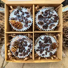 Woofs and Wax Fidos Firehouse Fire Starters 4 pc - Coffee Bean