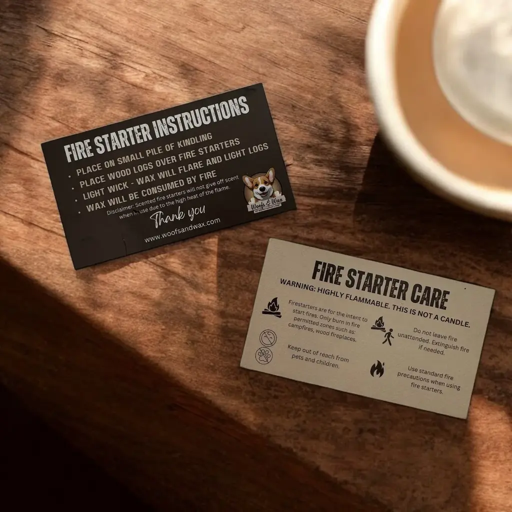 Woofs and Wax Fidos Firehouse Fire Starters 4 pc - Coffee Bean