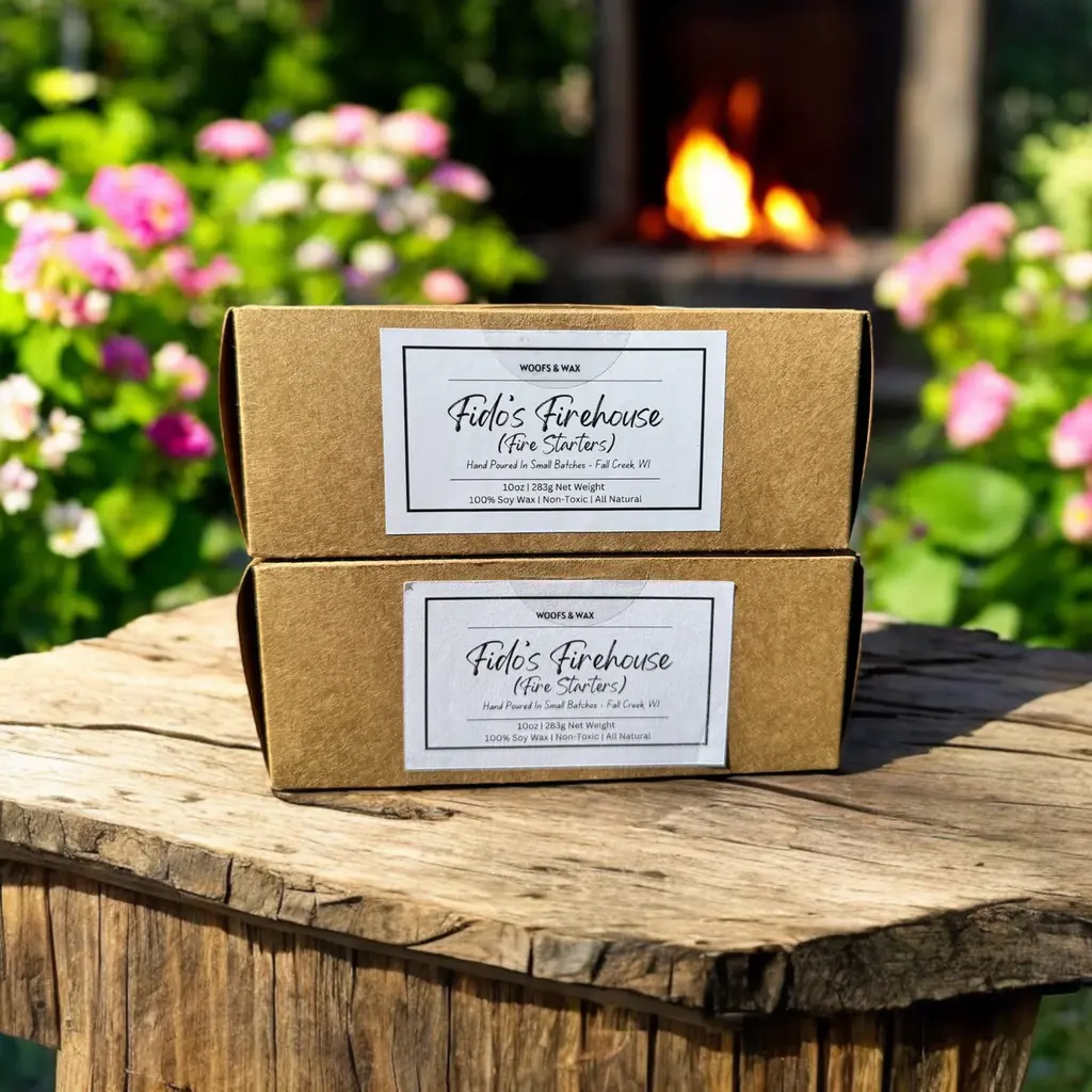 Woofs and Wax Fidos Firehouse Fire Starters 4 pc - Assorted Floral