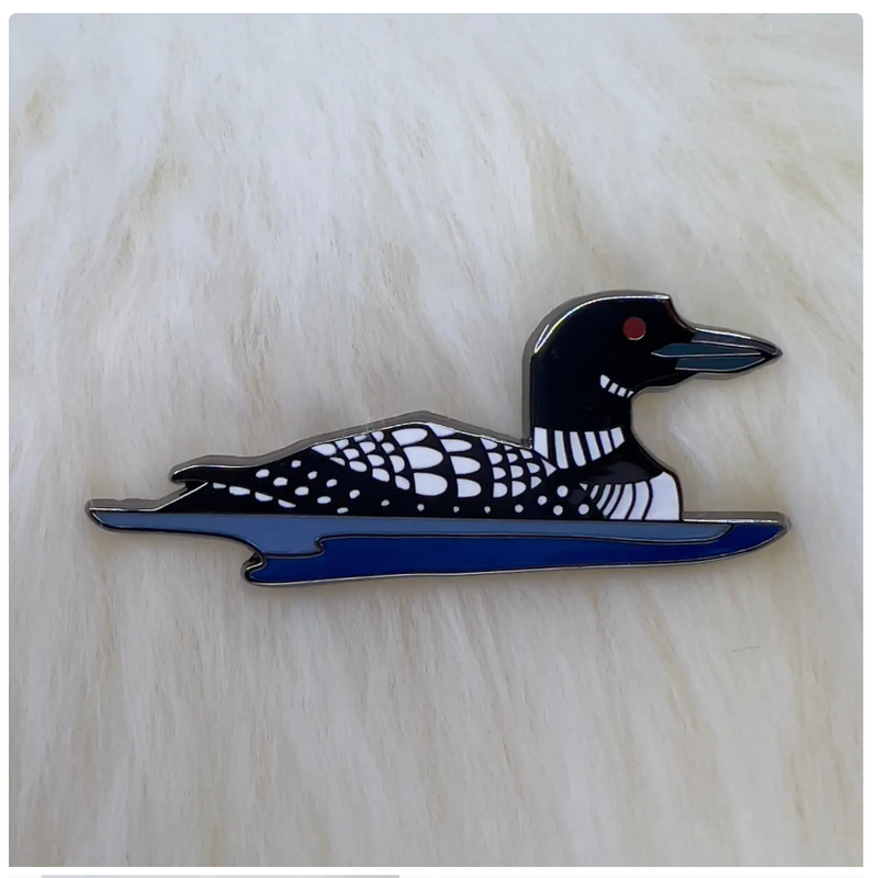 Roamin' Bison Workshop (Faire) Common Loon Hard Enamel Pin