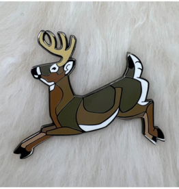 Roamin' Bison Workshop (Faire) White Tailed Deer Hard Enamel Pin