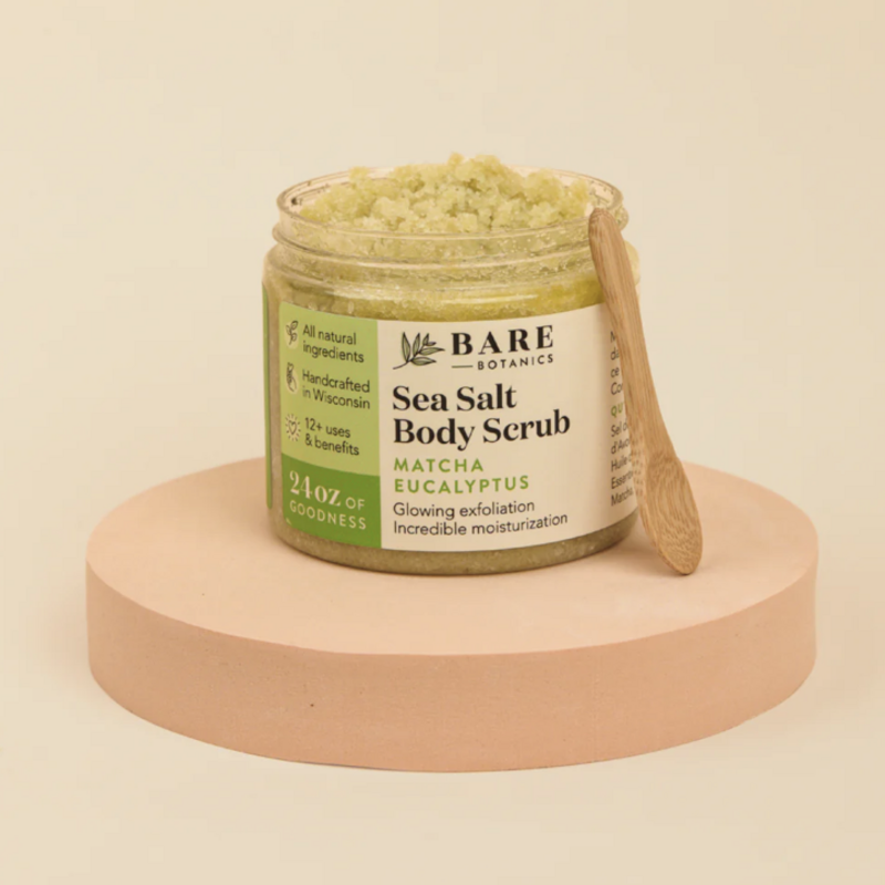 Bare Botanics Matcha Eucalyptus Sea Salt Scrub
