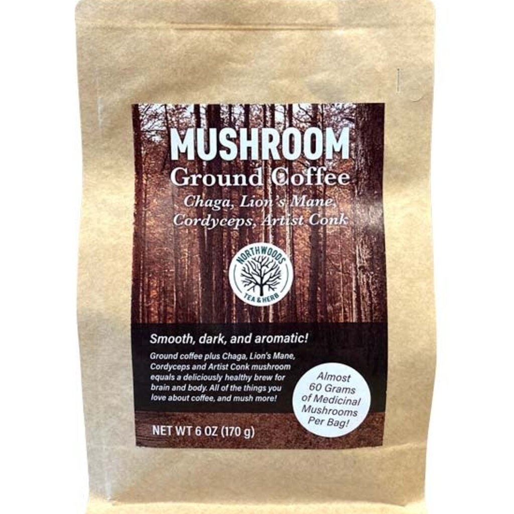 Northwoods Tea & Herb Mushroom Ground Coffee