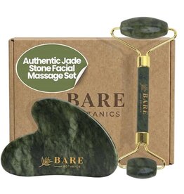 Bare Botanics Jade Gua Sha & Face Roller Set