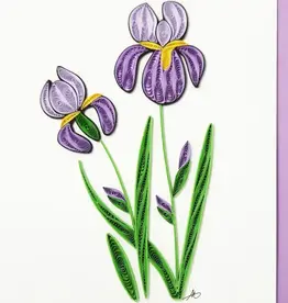 Iconic Quilling Quilling Greeting Card Purple Iris