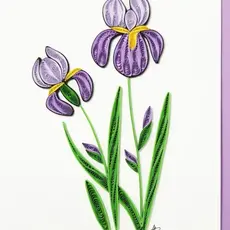 Iconic Quilling Quilling Greeting Card Purple Iris
