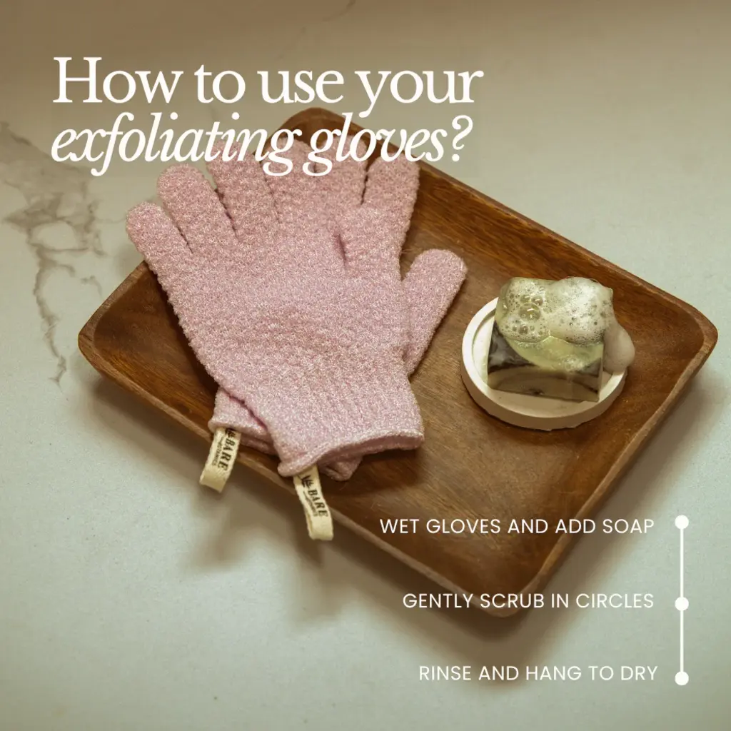 Bare Botanics Lavender Exfoliating Gloves