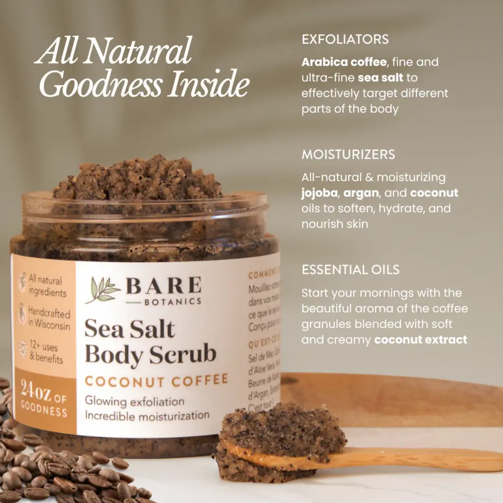 Bare Botanics Coconut Coffee Sea Salt Scrub