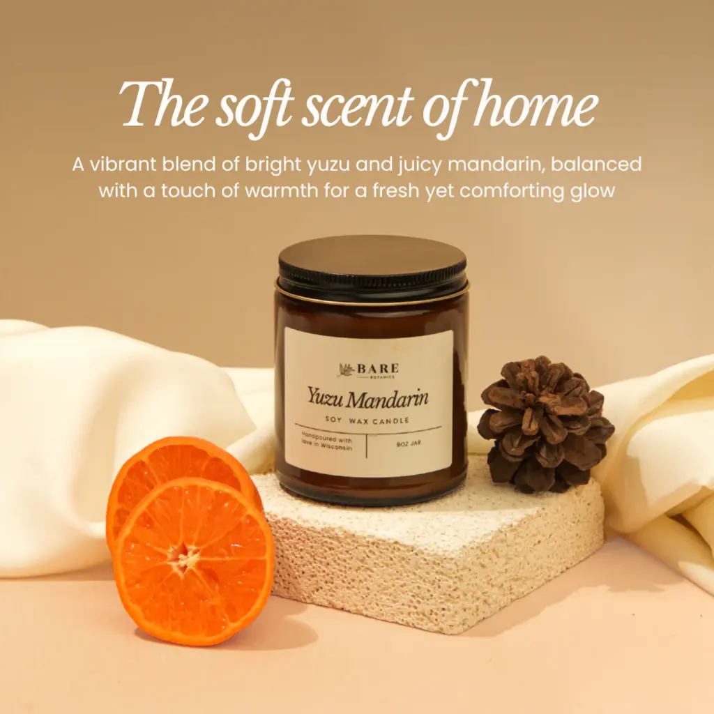 Bare Botanics Yuzu Mandarin Candle