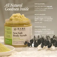 Bare Botanics Matcha Eucalyptus Sea Salt Scrub