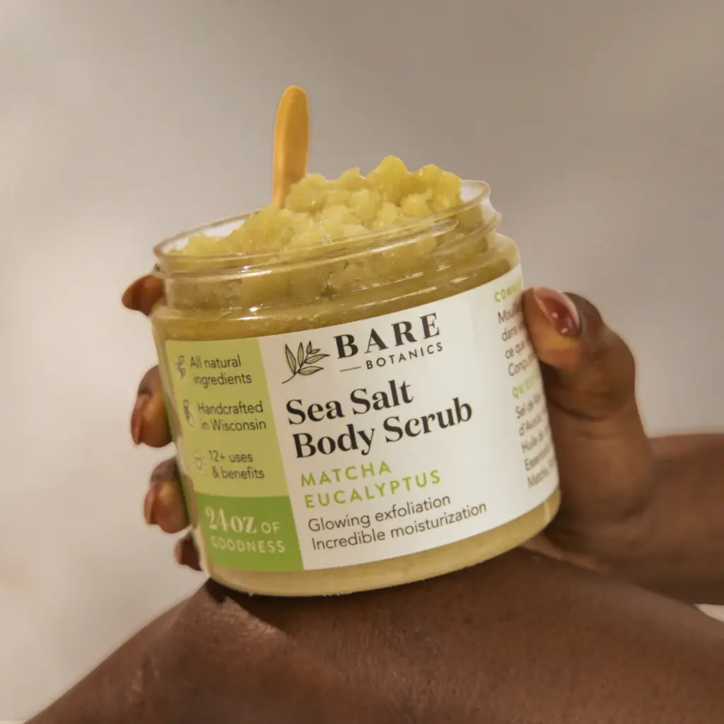 Bare Botanics Matcha Eucalyptus Sea Salt Scrub
