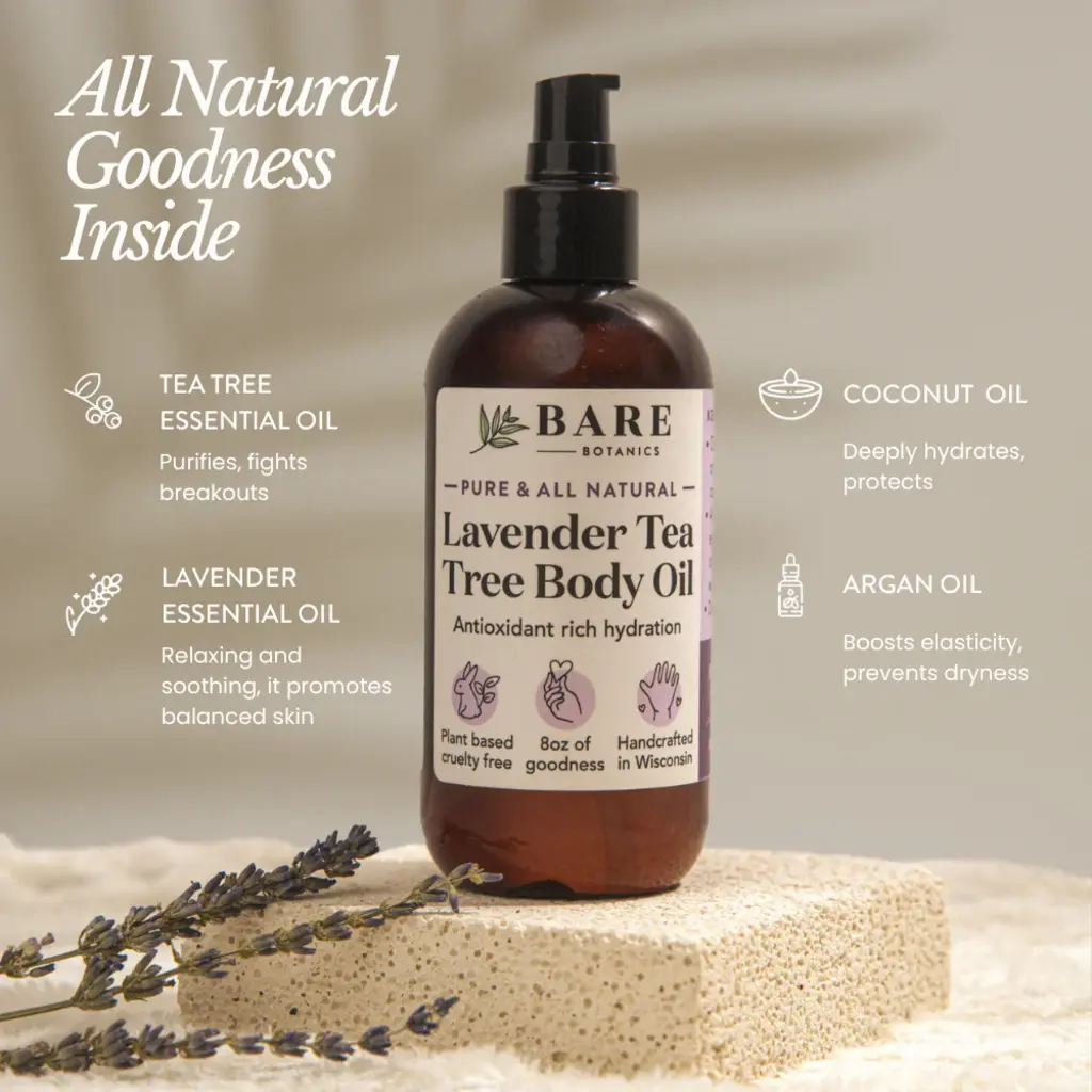 Bare Botanics Lavender Tea Tree Body Oil