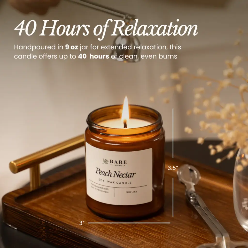 Bare Botanics Warm Vanilla Oak Candle