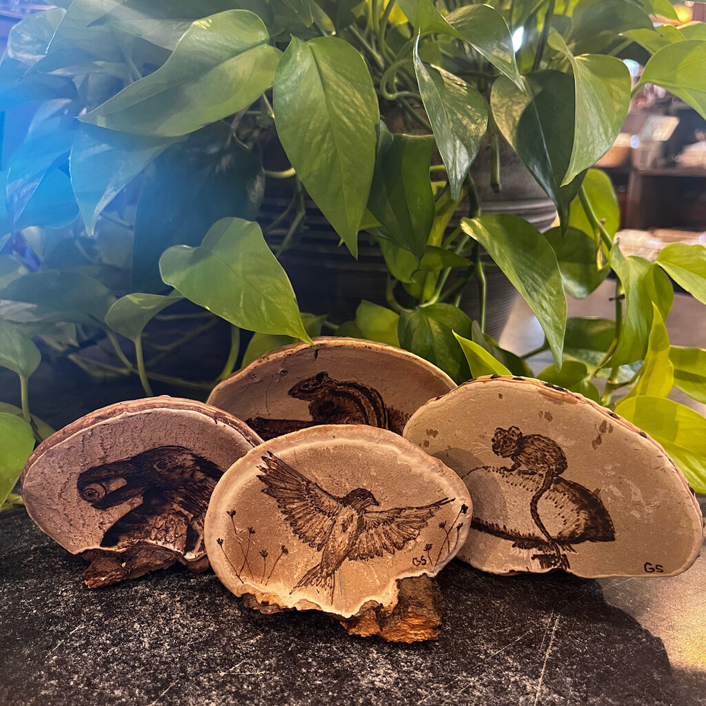 Wood-Burned Mushroom (Small)