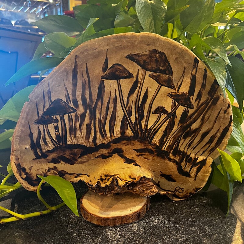 Wood-Burned Mushroom (Large)